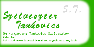 szilveszter tankovics business card